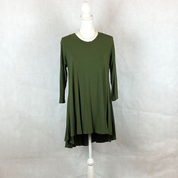 Anne French Hunter Green Shift Dress - Picture 1 of 5